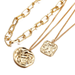 Bulk Jewelry Wholesale Necklaces gold  Irregular metal sheet alloy chain JDC-NE-xy117 Wholesale factory from China YIWU China
