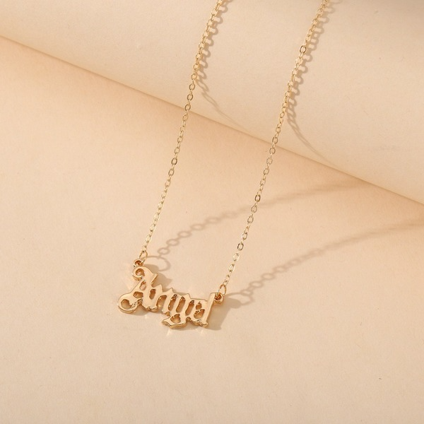 Bulk Jewelry Wholesale Necklaces gold Letter Angel Alloy JDC-NE-xy140 Wholesale factory from China YIWU China