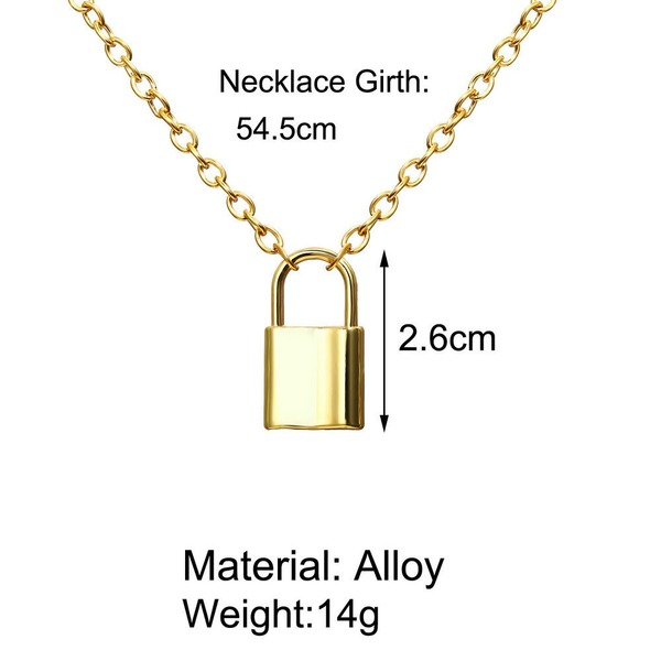 Bulk Jewelry Wholesale Necklaces gold lock Alloy JDC-NE-xy186 Wholesale factory from China YIWU China
