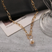 Bulk Jewelry Wholesale Necklaces gold Metal chain OT buckle imitation pearl pendant JDC-NE-xy177 Wholesale factory from China YIWU China