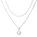 Bulk Jewelry Wholesale Necklaces gold Metal chain OT buckle imitation pearl pendant JDC-NE-xy177 Wholesale factory from China YIWU China