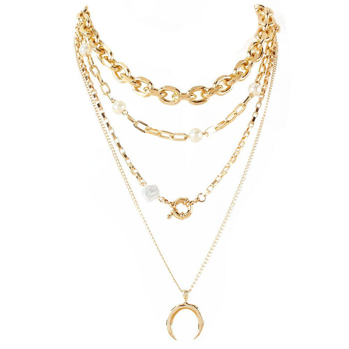 Bulk Jewelry Wholesale Necklaces gold moon Alloy JDC-NE-TC102 Wholesale factory from China YIWU China