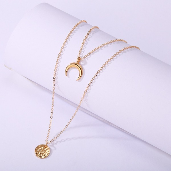 Bulk Jewelry Wholesale Necklaces gold Moon disc pendant Alloy JDC-NE-xy099 Wholesale factory from China YIWU China