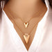 Bulk Jewelry Wholesale Necklaces gold Multilayer triangular metal JDC-NE-xy119 Wholesale factory from China YIWU China