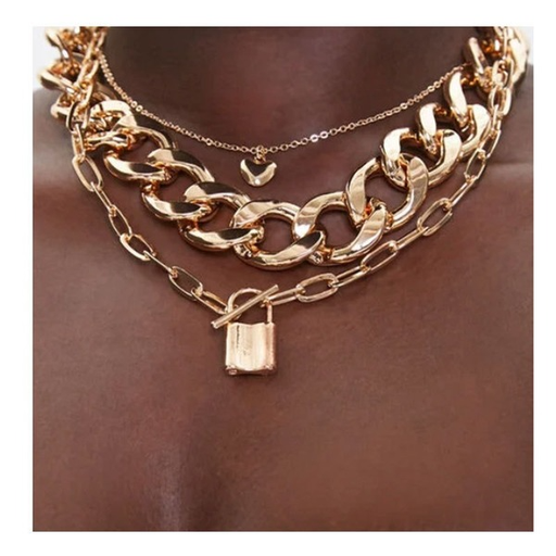 Wholesale Necklaces gold OT lock alloy JDC-NE-TC144 Neckaces JoyasDeChina Wholesale Jewelry JoyasDeChina Joyas De China