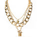 Wholesale Necklaces gold OT lock alloy JDC-NE-TC144 Neckaces JoyasDeChina Golden Wholesale Jewelry JoyasDeChina Joyas De China