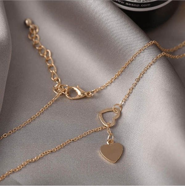 Wholesale Necklaces gold Peach heart love Alloy JDC-NE-xy135 necklaces JoyasDeChina Wholesale Jewelry JoyasDeChina Joyas De China