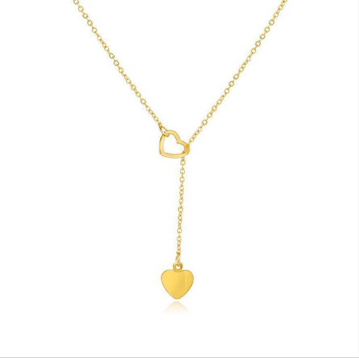 Wholesale Necklaces gold Peach heart love Alloy JDC-NE-xy135 necklaces JoyasDeChina C04-02-04 Wholesale Jewelry JoyasDeChina Joyas De China