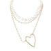Wholesale Necklaces gold Pearl alloy heart JDC-NE-TC142 Neckaces JoyasDeChina Golden Wholesale Jewelry JoyasDeChina Joyas De China
