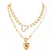Wholesale Necklaces gold Pearl alloy heart JDC-NE-TC143 Neckaces JoyasDeChina Golden Wholesale Jewelry JoyasDeChina Joyas De China