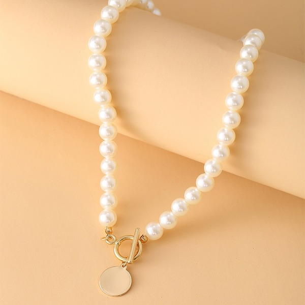 Bulk Jewelry Wholesale Necklaces gold Pearl disc JDC-NE-xy159 Wholesale factory from China YIWU China