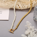Bulk Jewelry Wholesale Necklaces gold Pearl metal splicing Alloy JDC-NE-xy180 Wholesale factory from China YIWU China