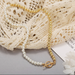 Bulk Jewelry Wholesale Necklaces gold Pearl metal stitching retro JDC-NE-xy089 Wholesale factory from China YIWU China