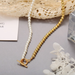 Bulk Jewelry Wholesale Necklaces gold Pearl metal stitching retro JDC-NE-xy089 Wholesale factory from China YIWU China