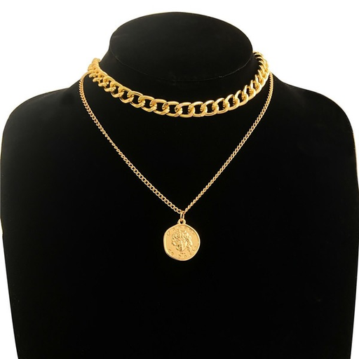 Bulk Jewelry Wholesale Necklaces gold People avatars Alloy JDC-NE-xy184 Wholesale factory from China YIWU China