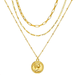 Bulk Jewelry Wholesale Necklaces gold Portrait round card Alloy JDC-NE-F526 Wholesale factory from China YIWU China