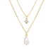 Bulk Jewelry Wholesale Necklaces gold Rhinestone Oval Pearl Alloy JDC-NE-xy158 Wholesale factory from China YIWU China