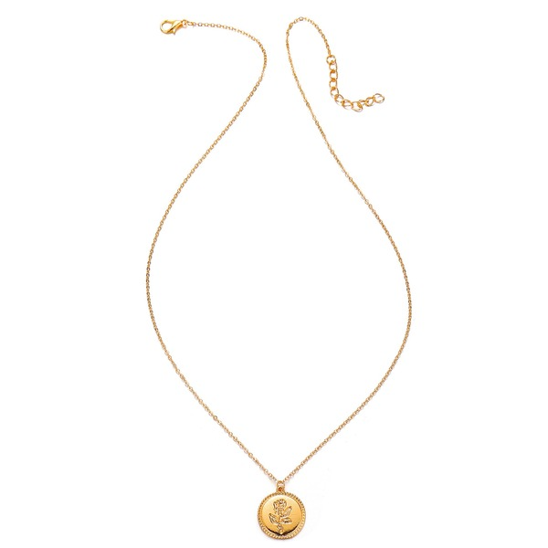 Bulk Jewelry Wholesale Necklaces gold Rose motif pendant Alloy JDC-NE-xy172 Wholesale factory from China YIWU China