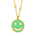 Wholesale Necklaces gold smile copper JDC-NE-AS327 Neckaces JoyasDeChina Light green Wholesale Jewelry JoyasDeChina Joyas De China