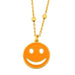 Wholesale Necklaces gold smile copper JDC-NE-AS327 Neckaces JoyasDeChina Orange Wholesale Jewelry JoyasDeChina Joyas De China