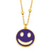 Wholesale Necklaces gold smile copper JDC-NE-AS327 Neckaces JoyasDeChina purple Wholesale Jewelry JoyasDeChina Joyas De China