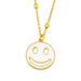 Wholesale Necklaces gold smile copper JDC-NE-AS327 Neckaces JoyasDeChina white Wholesale Jewelry JoyasDeChina Joyas De China