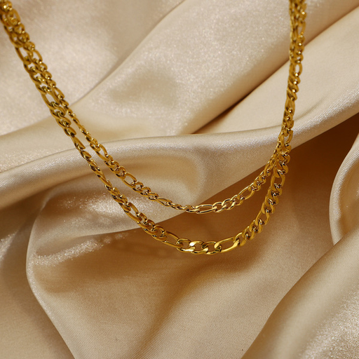 Wholesale Necklaces gold Stainless steel Figaro JDC-NE-JD056 necklaces JoyasDeChina Wholesale Jewelry JoyasDeChina Joyas De China