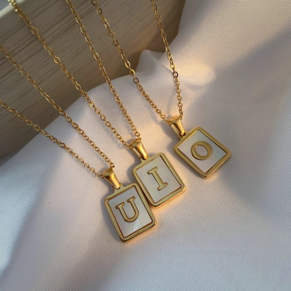 Wholesale Necklaces gold Stainless steel letter JDC-NE-JD013 necklaces JoyasDeChina Wholesale Jewelry JoyasDeChina Joyas De China