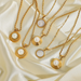 Wholesale Necklaces gold Stainless steel Round shape JDC-NE-JD026 necklaces JoyasDeChina Wholesale Jewelry JoyasDeChina Joyas De China