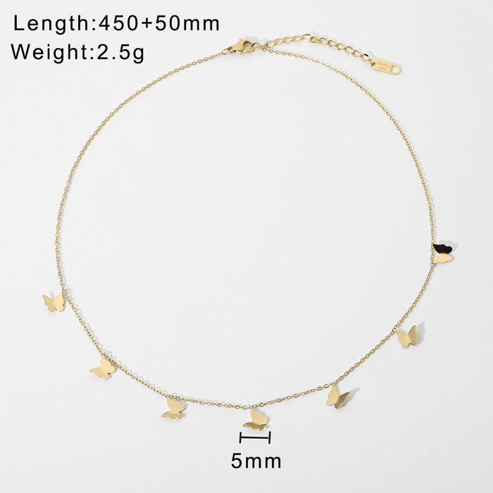 Bulk Jewelry Wholesale Necklaces gold Stainless steel Square round stitching JDC-NE-JD059 Wholesale factory from China YIWU China