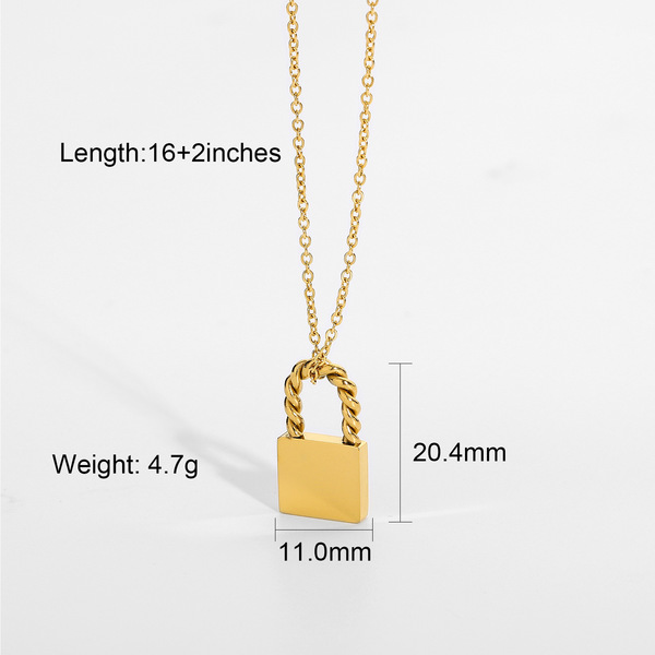 Wholesale Necklaces gold Stainless steel Twist lock JDC-NE-JD091 necklaces JoyasDeChina JDN20184 Wholesale Jewelry JoyasDeChina Joyas De China