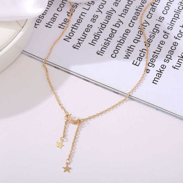 Bulk Jewelry Wholesale Necklaces gold Stars tassel moon Alloy JDC-NE-xy129 Wholesale factory from China YIWU China