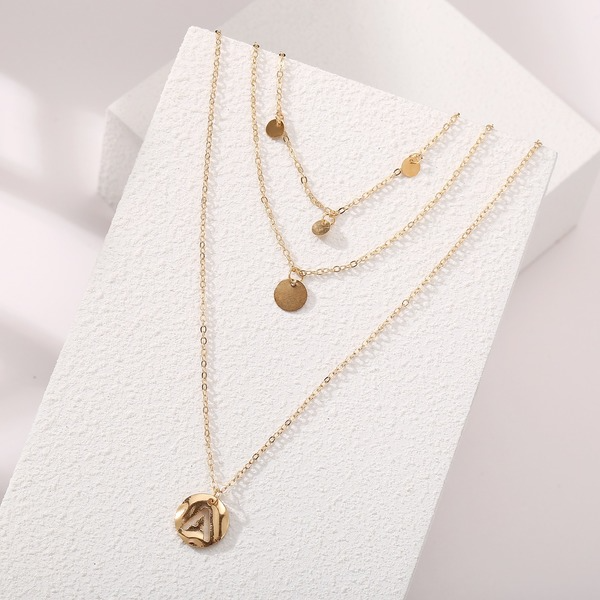 Bulk Jewelry Wholesale Necklaces gold The letter A Alloy JDC-NE-xy151 Wholesale factory from China YIWU China