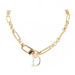 Wholesale Necklaces gold The letter D alloy JDC-NE-TC155 Neckaces JoyasDeChina Wholesale Jewelry JoyasDeChina Joyas De China