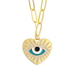 Wholesale Necklaces gold Zircon Heart Shaped Demon Eye copper JDC-NE-AS358 Neckaces JoyasDeChina Wholesale Jewelry JoyasDeChina Joyas De China