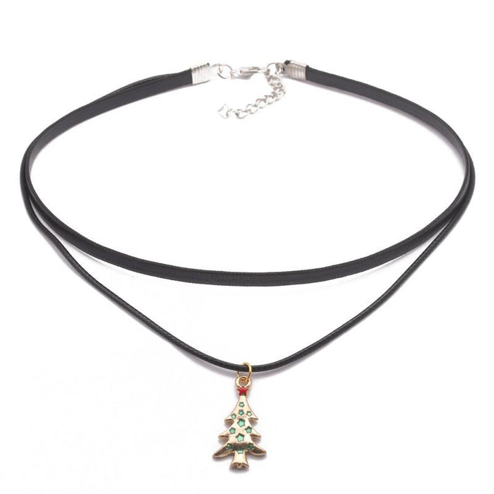Bulk Jewelry Wholesale Necklaces green Christmas tree JDC-NE-ML042 Wholesale factory from China YIWU China