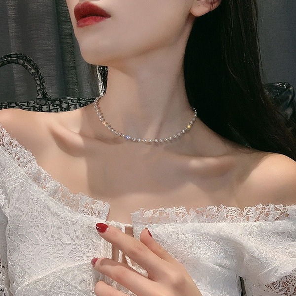 Bulk Jewelry Wholesale Necklaces Imitation pearl retro JDC-NE-cy055 Wholesale factory from China YIWU China
