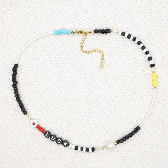 Bulk Jewelry Wholesale Necklaces Miyuki rice Black LUCK pearl JDC-gbh512 Wholesale factory from China YIWU China