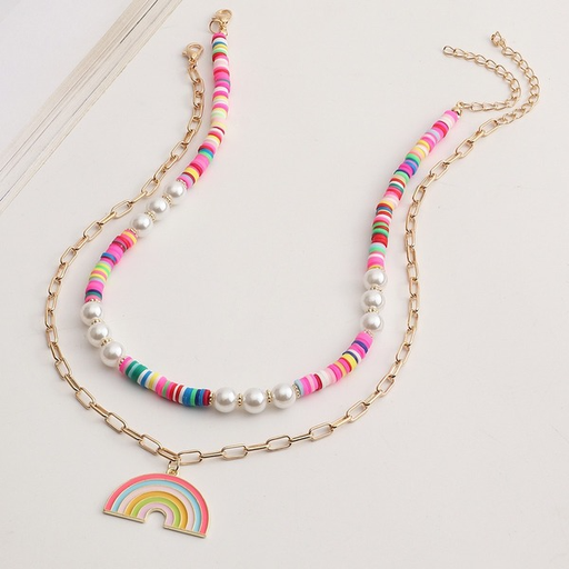 Bulk Jewelry Wholesale Necklaces Multicolored clay pearls JDC-NE-e090 Wholesale factory from China YIWU China