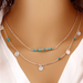 Bulk Jewelry Wholesale Necklaces Multilayer disc and turquoise JDC-NE-xy199 Wholesale factory from China YIWU China