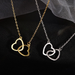 Bulk Jewelry Wholesale Necklaces Peach heart double heart shape Alloy JDC-NE-cy043 Wholesale factory from China YIWU China