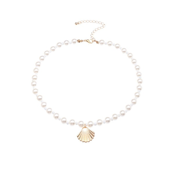 Bulk Jewelry Wholesale Necklaces Pearl Scallop Pendant JDC-NE-e088 Wholesale factory from China YIWU China