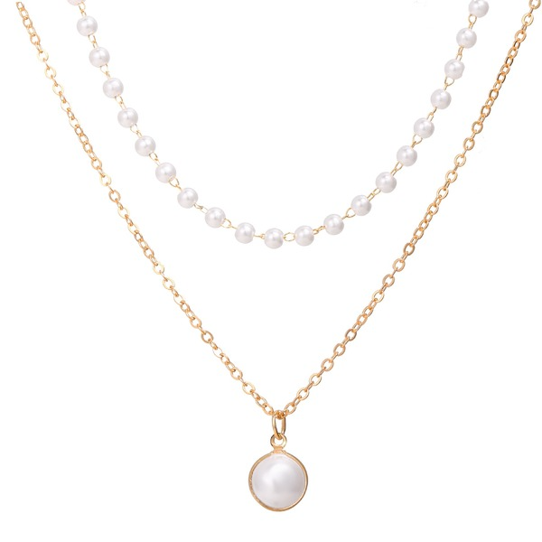 Bulk Jewelry Wholesale Necklaces Retro double pearl JDC-NE-xy160 Wholesale factory from China YIWU China