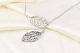 Bulk Jewelry Wholesale Necklaces Silver double tree leaves Alloy JDC-NE-xy178 Wholesale factory from China YIWU China