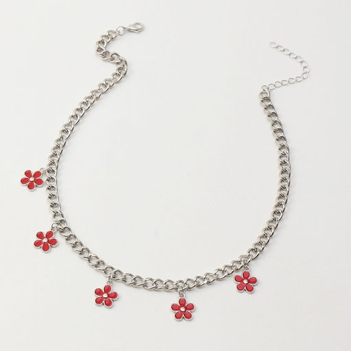 Bulk Jewelry Wholesale Necklaces Silver drip oil florets Alloy JDC-NE-e079 Wholesale factory from China YIWU China