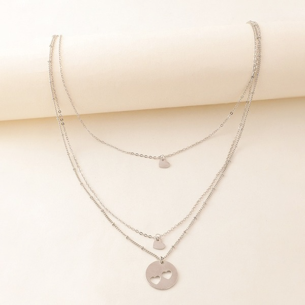 Bulk Jewelry Wholesale Necklaces Silver hollow heart Alloy JDC-NE-e212 Wholesale factory from China YIWU China