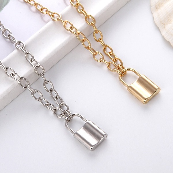 Bulk Jewelry Wholesale Necklaces Silver multi-layer lock Alloy JDC-NE-cy042 Wholesale factory from China YIWU China