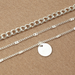 Bulk Jewelry Wholesale Necklaces Silver multilayer wafer Alloy JDC-NE-e080 Wholesale factory from China YIWU China
