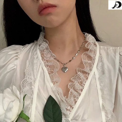 Bulk Jewelry Wholesale Necklaces Silver Peach Heart Pendant Alloy JDC-NE-cy037 Wholesale factory from China YIWU China
