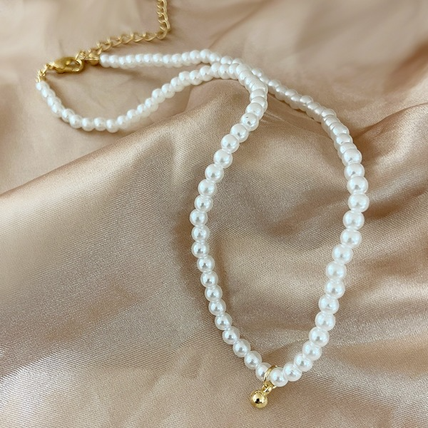 Bulk Jewelry Wholesale Necklaces white Ball pearl Alloy JDC-NE-xy087 Wholesale factory from China YIWU China